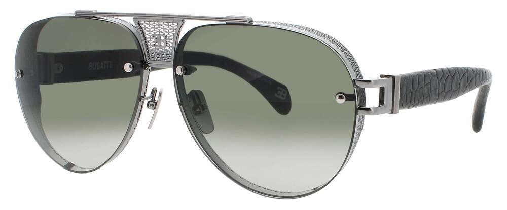NEW BUGATTI 05 AS/GM ANTIQUE SILVER / GUMETAL Sunglasses Authentic